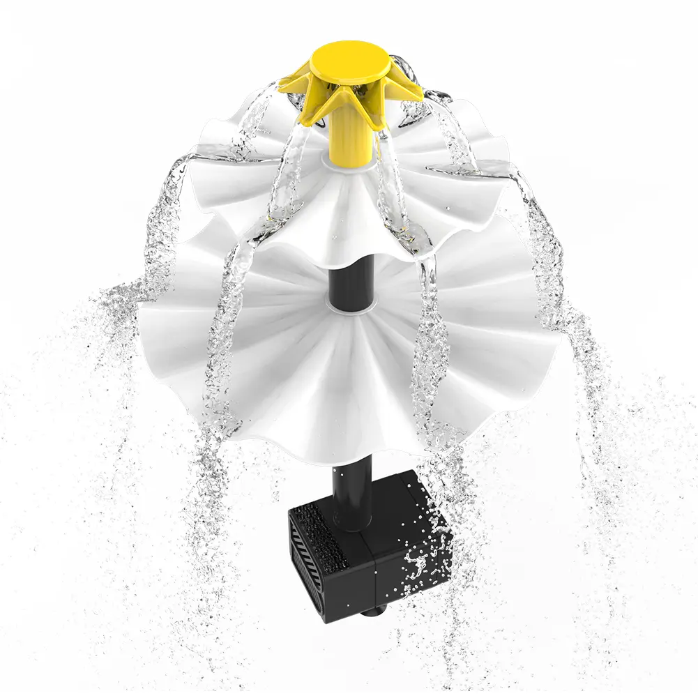 3-Tier LED Solar Bird Bath Fountain with 6W Solar Panel Decorative Fountain for Bird Bath Garden Fish Tank Outdoor Bird Feeder