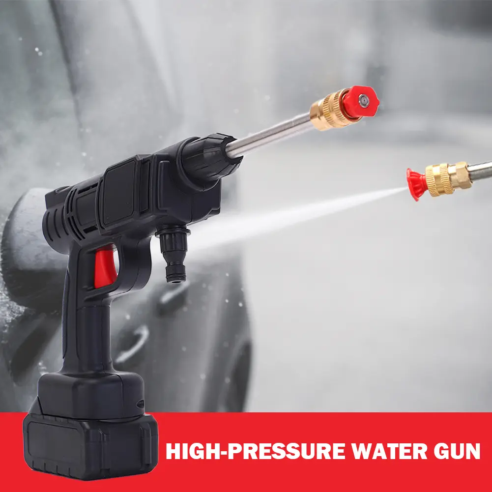 100W 6000mAh Wireless High Pressure Car Wash Washer Gun Auto Clean Foam Generator Water Gun Spray Cleaner Car Washing Machine