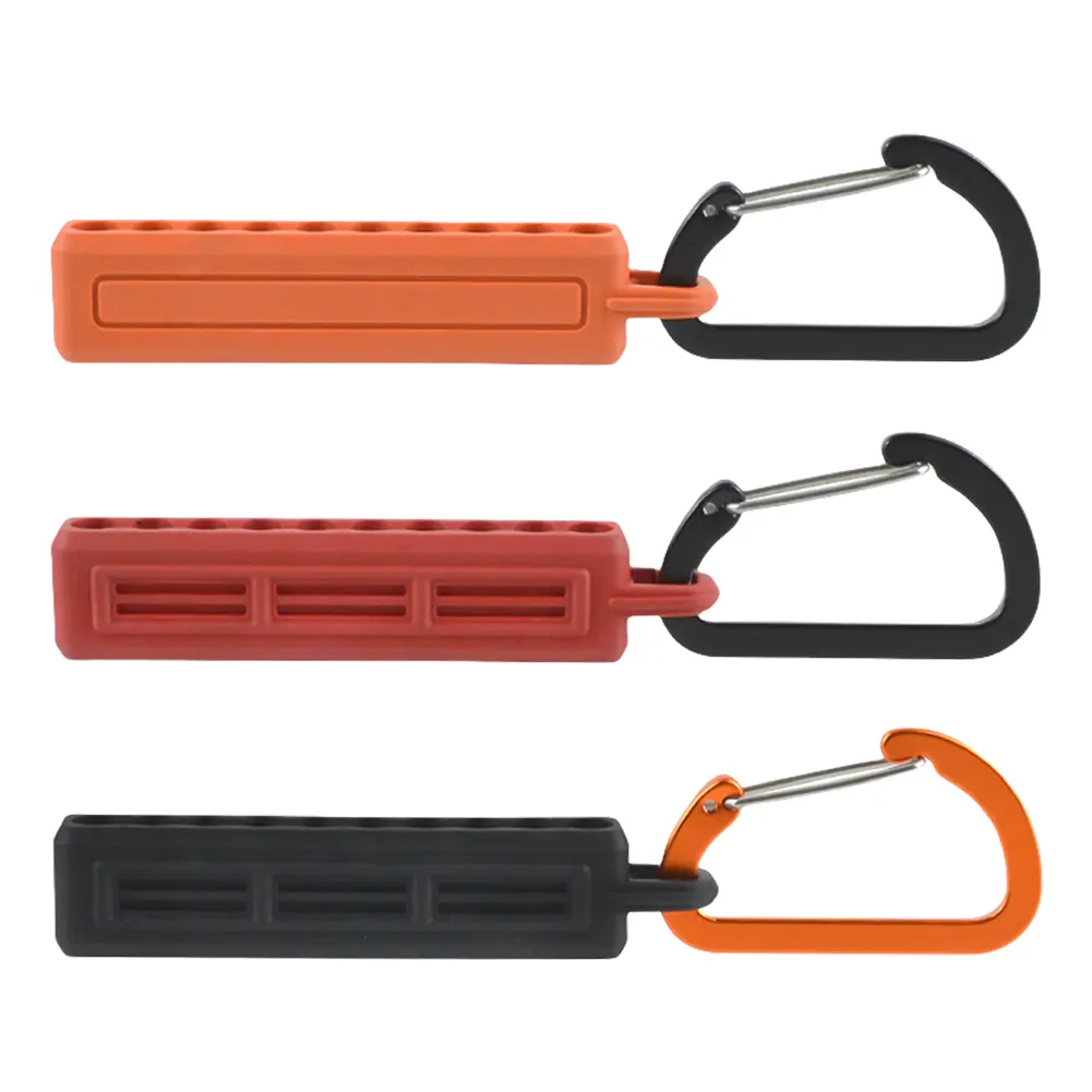 Screwdriver Bit Holder with Carabiner Screwdriver Bit Storage Organizer Screwdriver Bit Rack Drill Bit Storage Clip for Workers