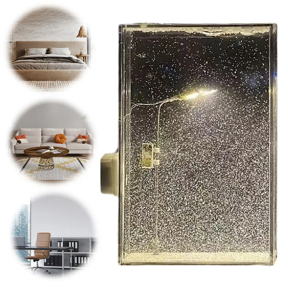 Night Light with snow Snowy Night Flowing Hemp Creative Snow Scene Handmade DIY Street Light Material Christmas Gift Best Friend