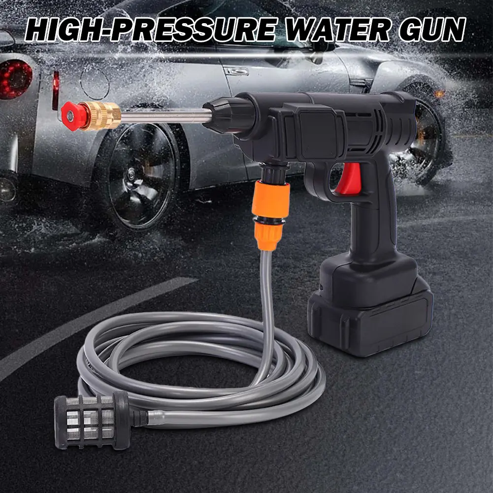 100W 6000mAh Wireless High Pressure Car Wash Washer Gun Auto Clean Foam Generator Water Gun Spray Cleaner Car Washing Machine