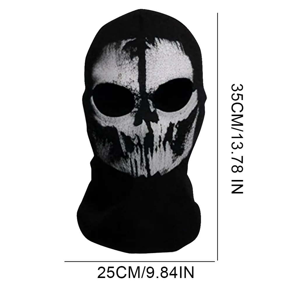 Halloween Ghost Face 3D Mask Balaclava Full Face Elastic Mesh Breathable Sunscreen Headcovers Funny Party Cosplay Props