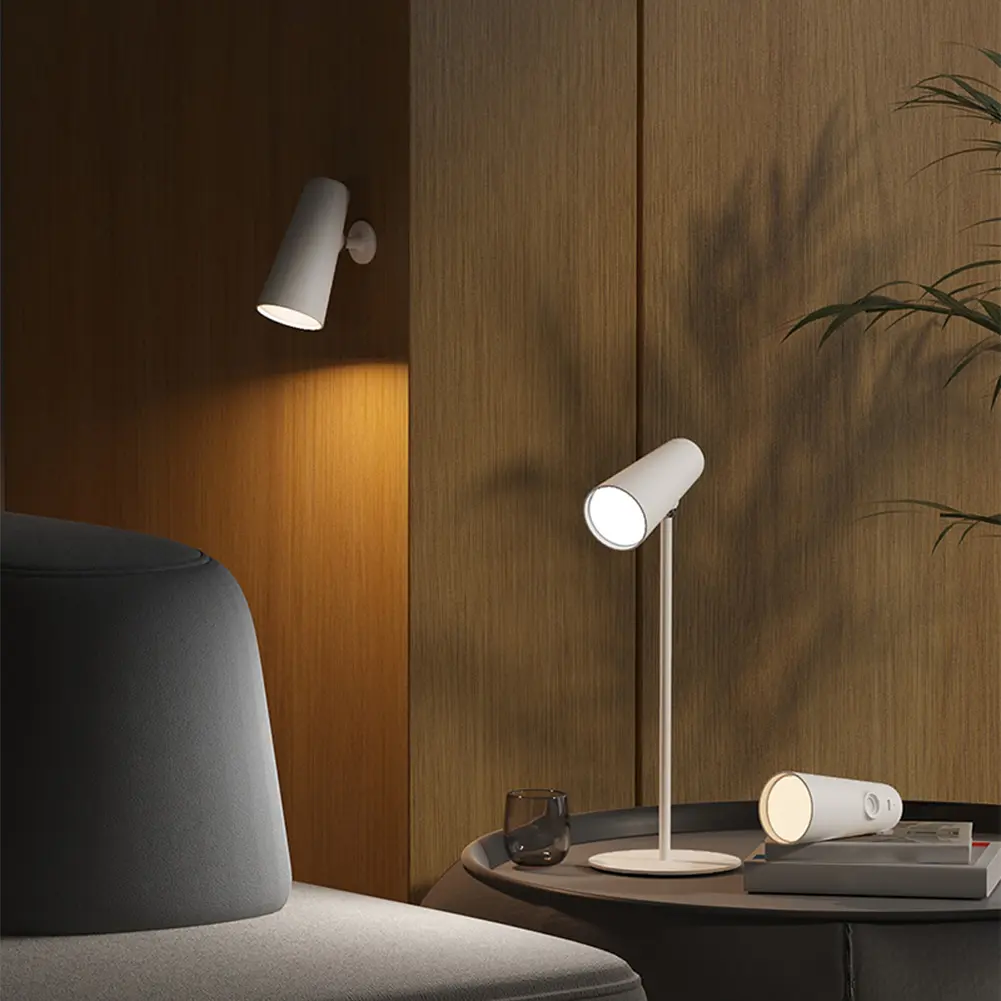 2000mAh Reading Light 3 Gears Study Light Rechargable Portable Touch for Cabinet Closet Wardrobe