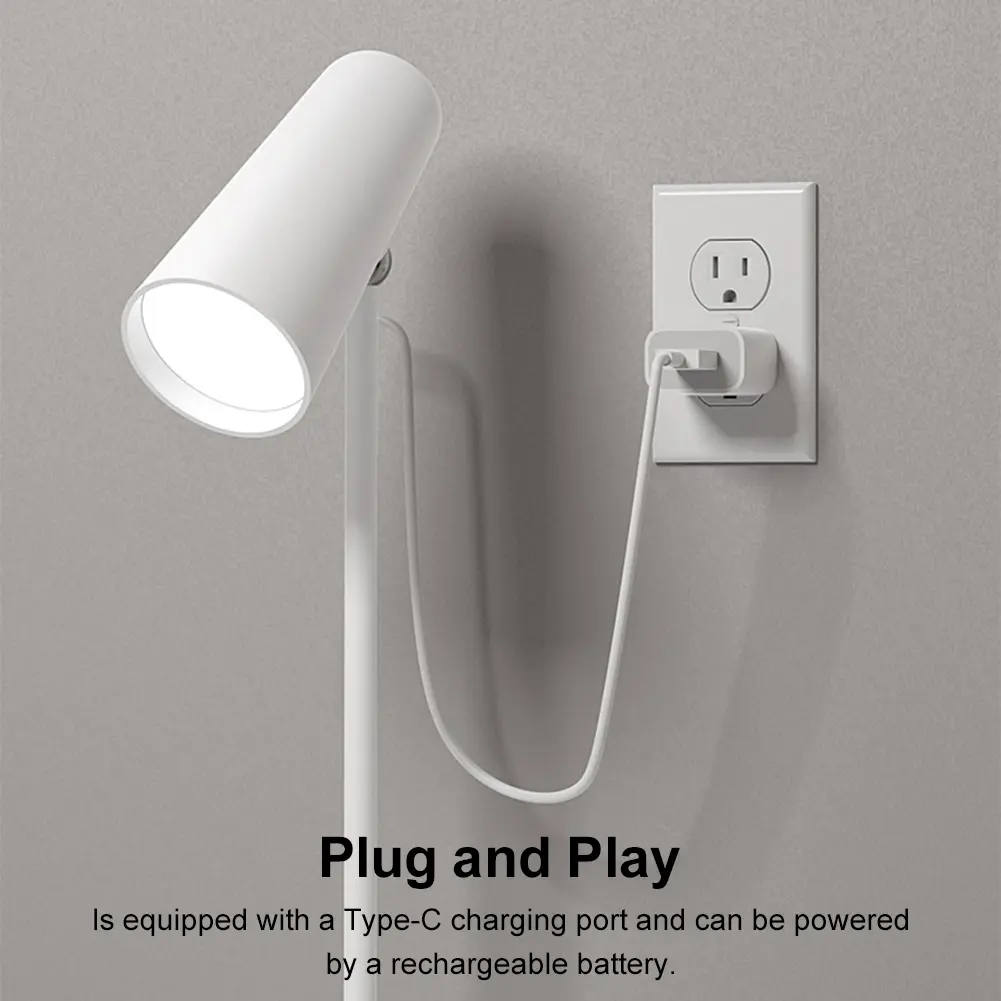 2000mAh Reading Light 3 Gears Study Light Rechargable Portable Touch for Cabinet Closet Wardrobe