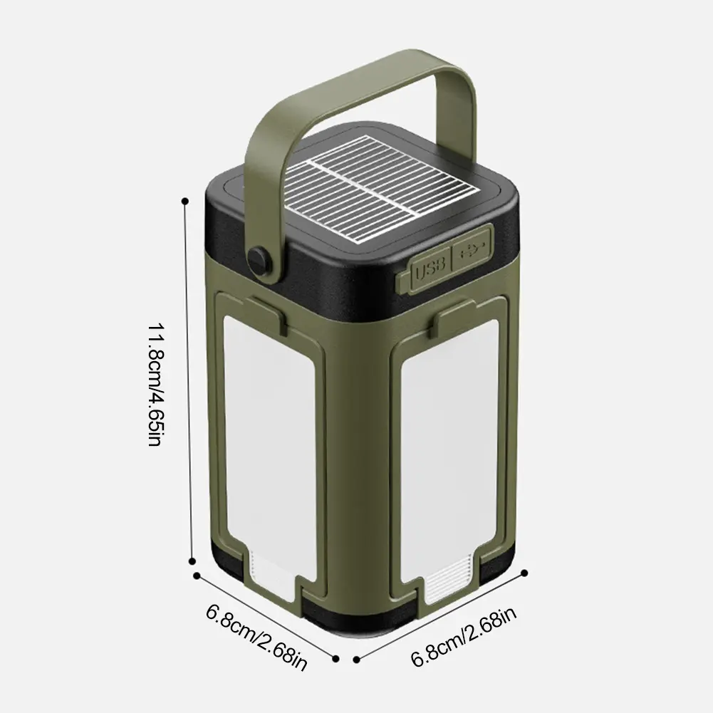Solar Foldable Camping Lantern Rechargeable Portable Flashlight Outdoor Light for Emergency Camping Hiking