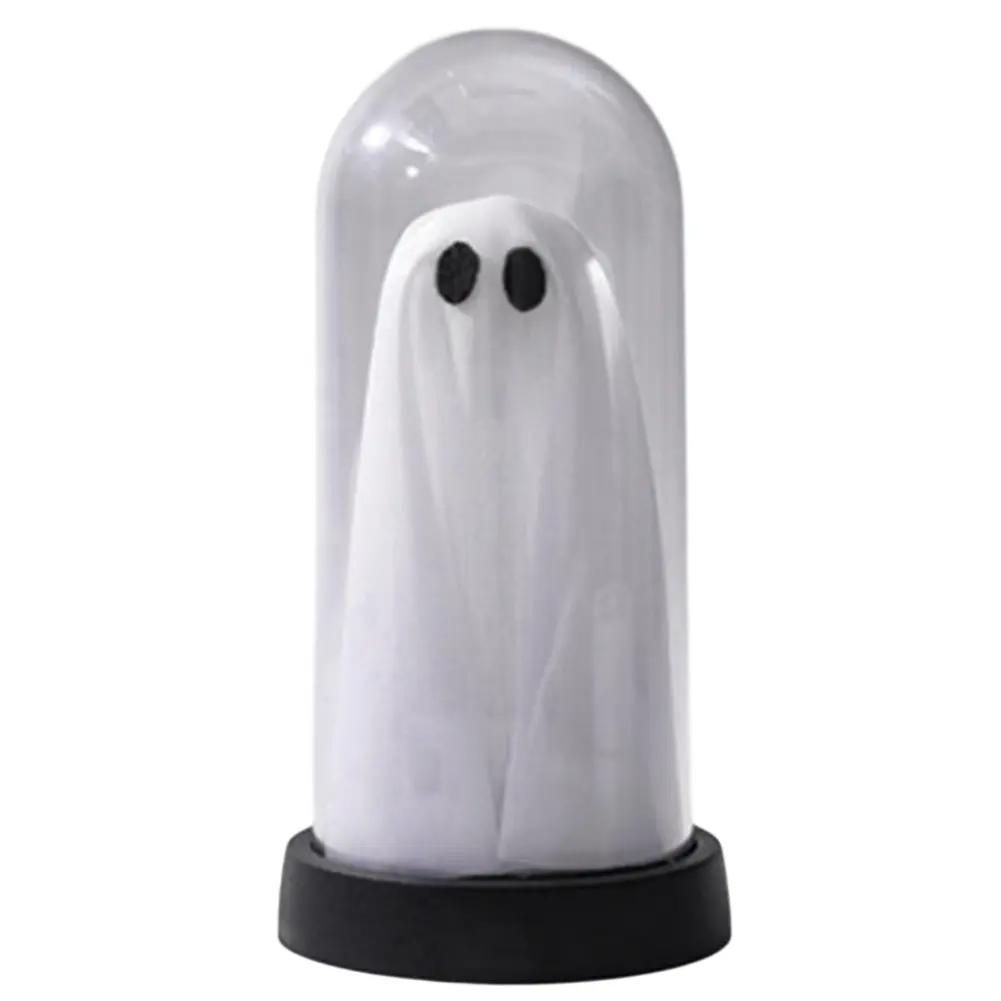 Halloween Ghost Decor Light Cordless Mini Ghost Figurines Light Warm Light Novelty Ghost Tabletop Lamp Festive Atmosphere Light