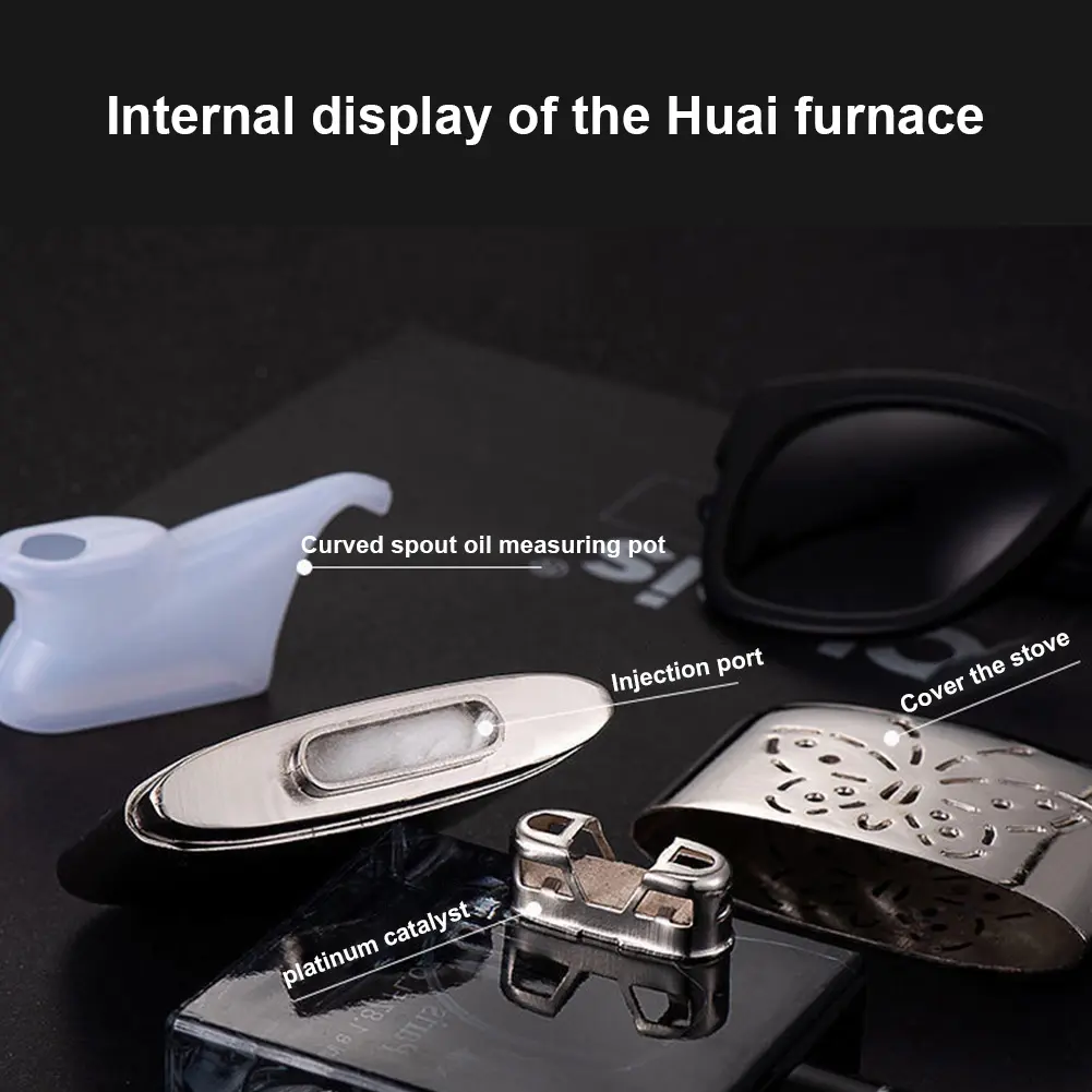 Zinc Alloy Portable Fuel Hand Warmer Reusable Pocket Hand Warmer Small Handy Warmer Heater for Outdoor Hunting Camping