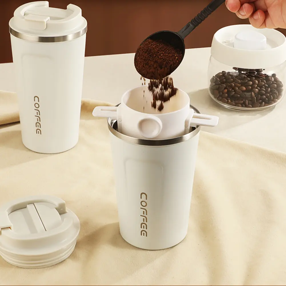 Hot Double-layer Insulated Coffee Cups Stainless Steel Car Thermal Bottles for Coffee Tea Thermal Mugs taza termica garrafa copo