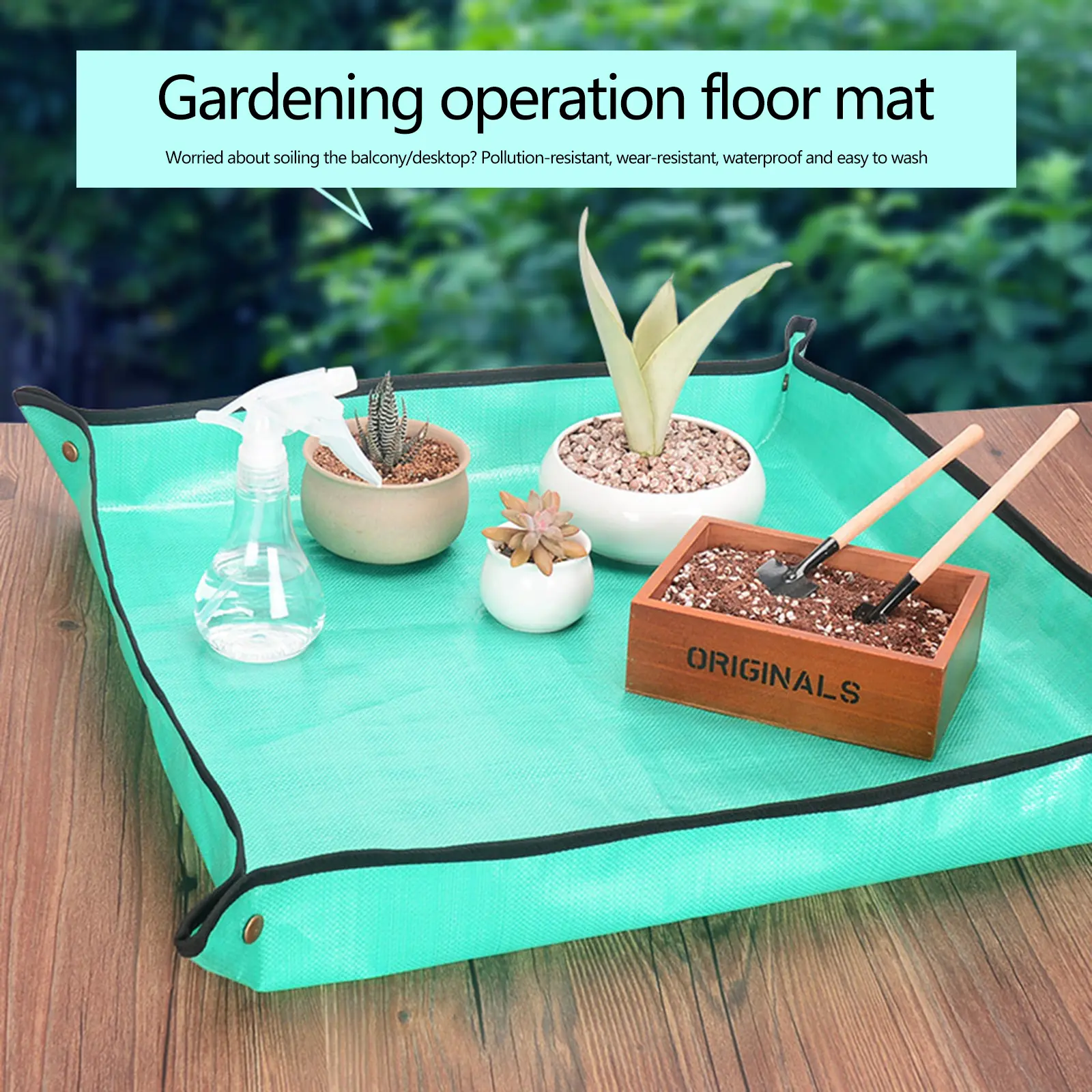 Planting Mat 50cm-150cm Gardening Potting Pad Foldable Garden Plant Flower Pot Transplanting Waterproof Mats Reusable Garden Mat