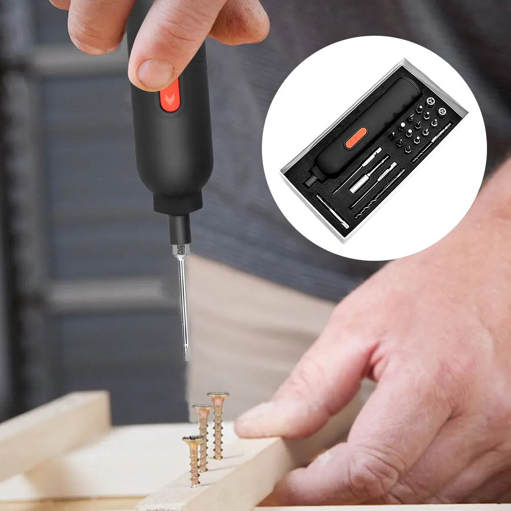 Electric Screwdriver Set 2000mAh Battery Power Screwdriver LED Light Automatic Screwdriver for Electronics Camera Laptop and PC