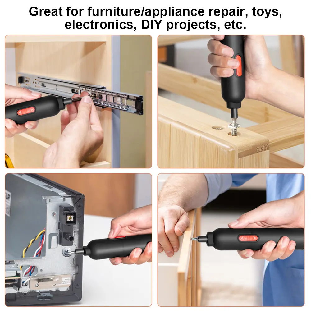 Electric Screwdriver Set 2000mAh Battery Power Screwdriver LED Light Automatic Screwdriver for Electronics Camera Laptop and PC
