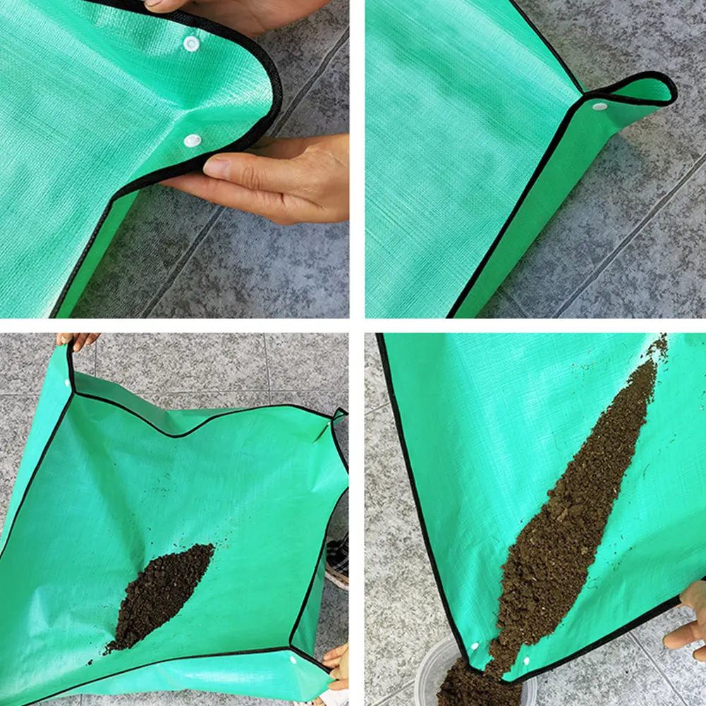 Planting Mat 50cm-150cm Gardening Potting Pad Foldable Garden Plant Flower Pot Transplanting Waterproof Mats Reusable Garden Mat