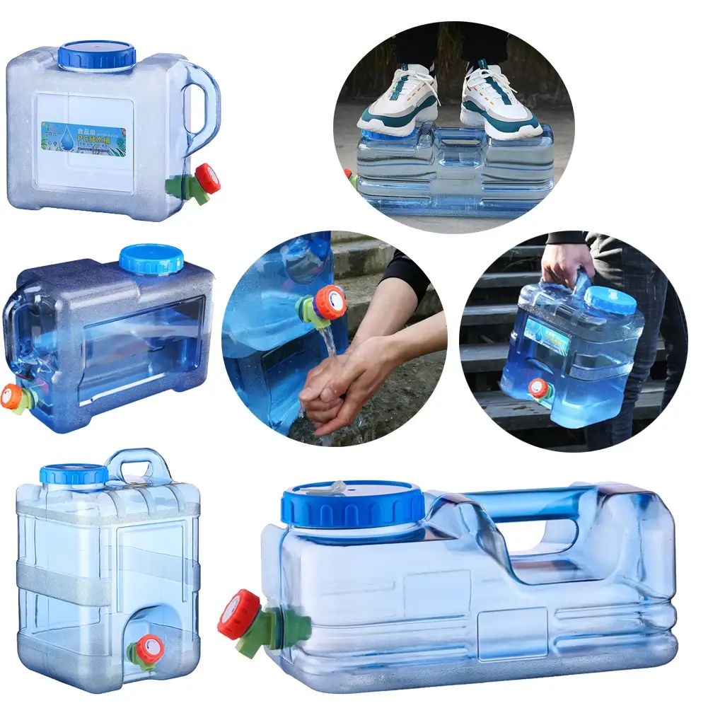 Outdoor PC Water Bucket Car Camping Drinking Kettle Portable Water Storage Container Outdoor Camping Equipment