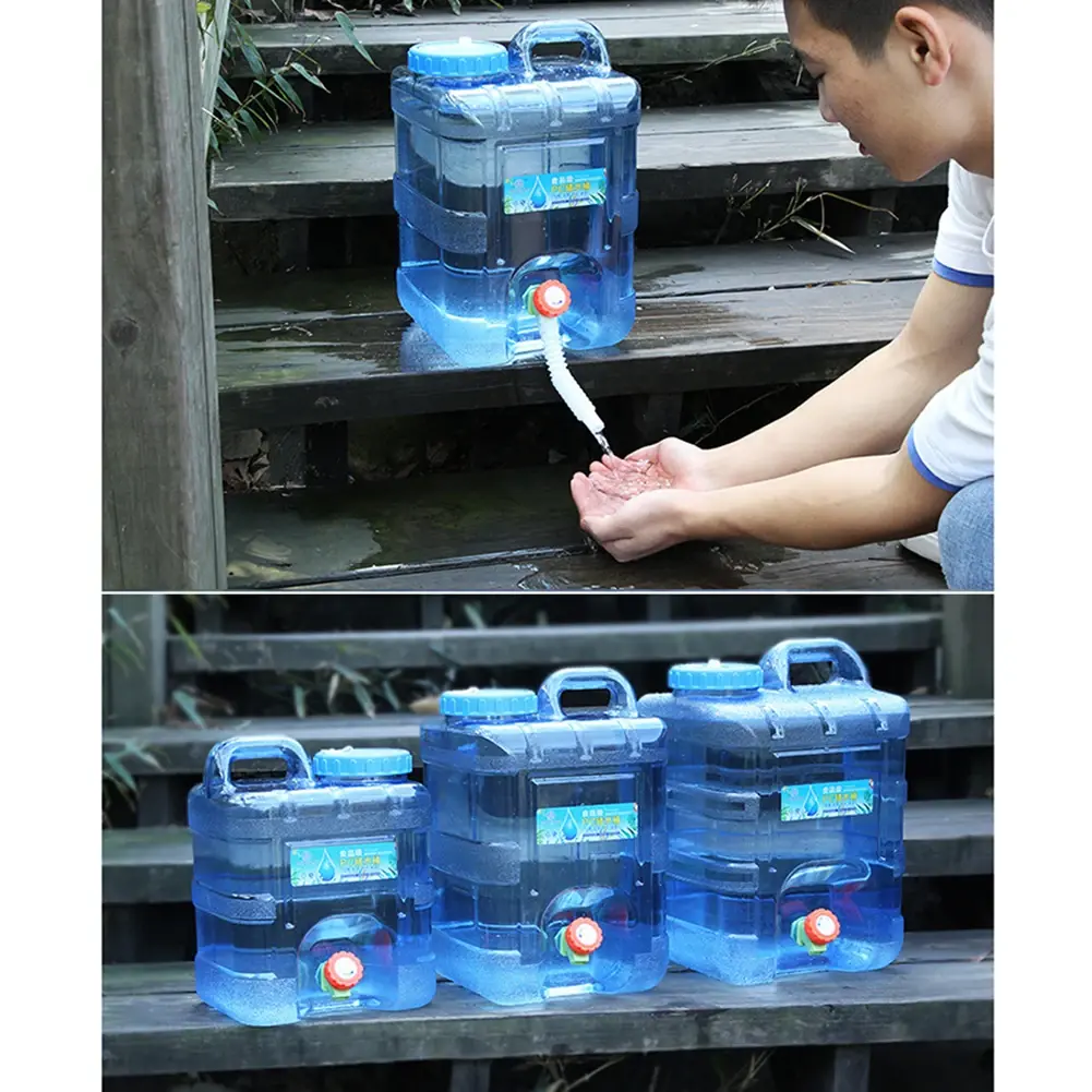 Outdoor PC Water Bucket Car Camping Drinking Kettle Portable Water Storage Container Outdoor Camping Equipment