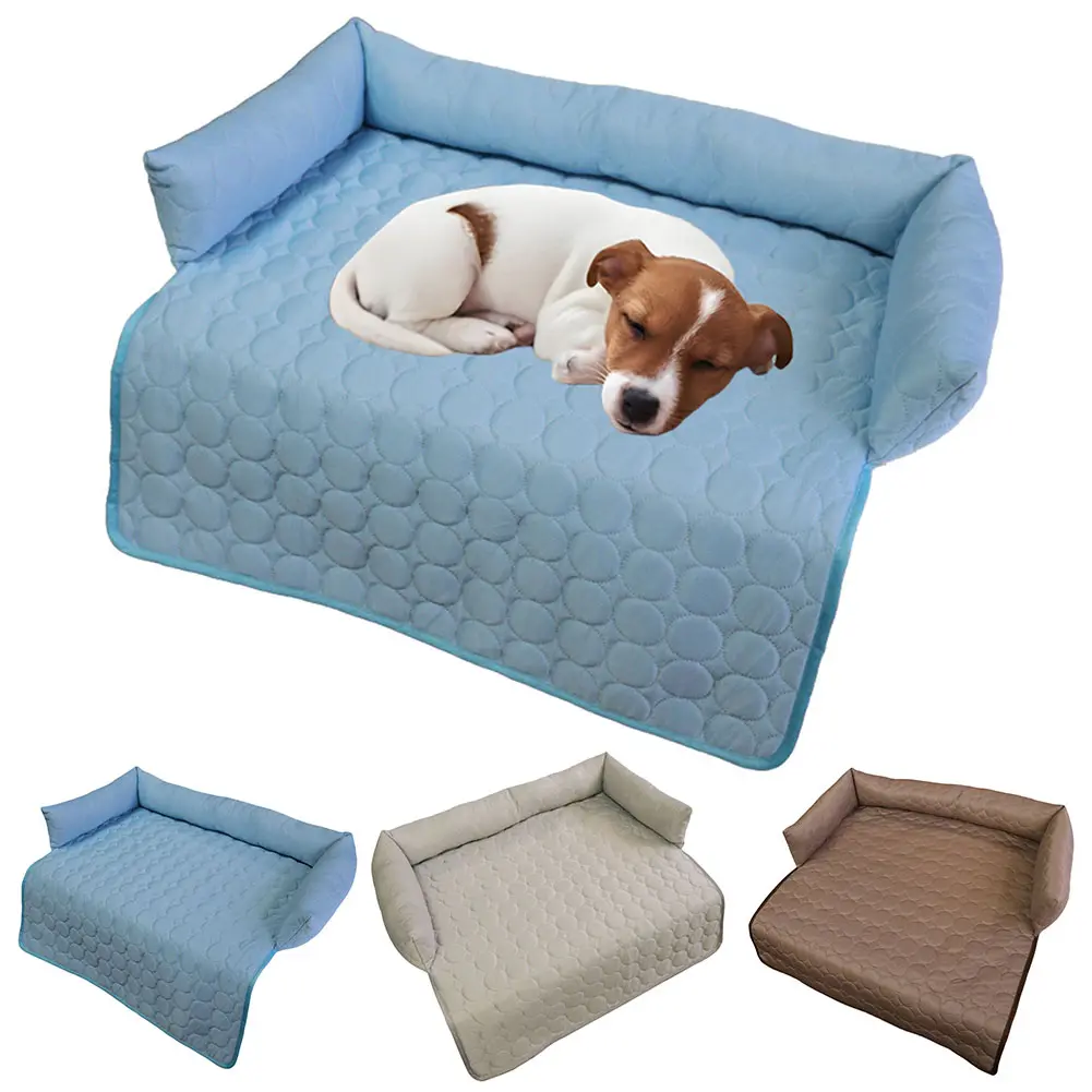Cooling Dog Bed Non-Slip Bottom Waterproof Couch Cover Self Cooling Mat for Sofa Floor Furniture