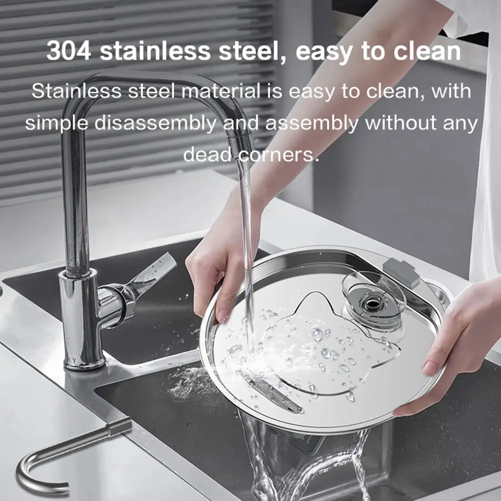3.2L Pet Water Fountain Automatic Water Feeder Stainless Steel Drinking Fountain Triple Filtration for Pets & Small Animals