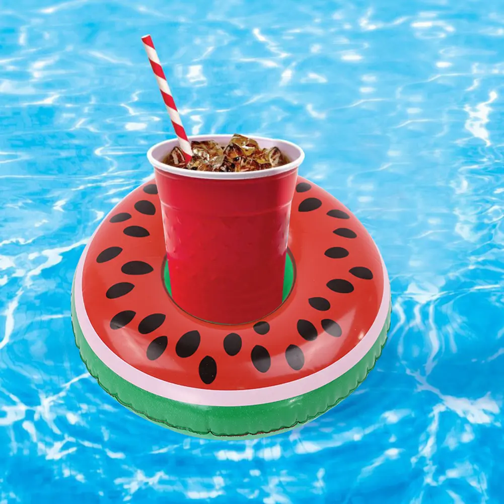 1-5PC Floating Cup Inflatable Flamingo unicorn Drinks Cup Holder Pool Float Bar Coasters Floatation Devices Pink  Drink Holde