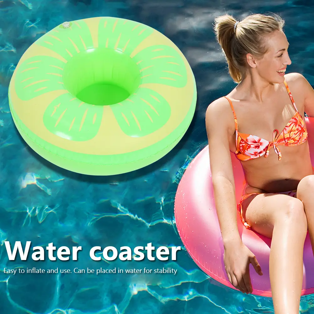 1-5PC Floating Cup Inflatable Flamingo unicorn Drinks Cup Holder Pool Float Bar Coasters Floatation Devices Pink  Drink Holde
