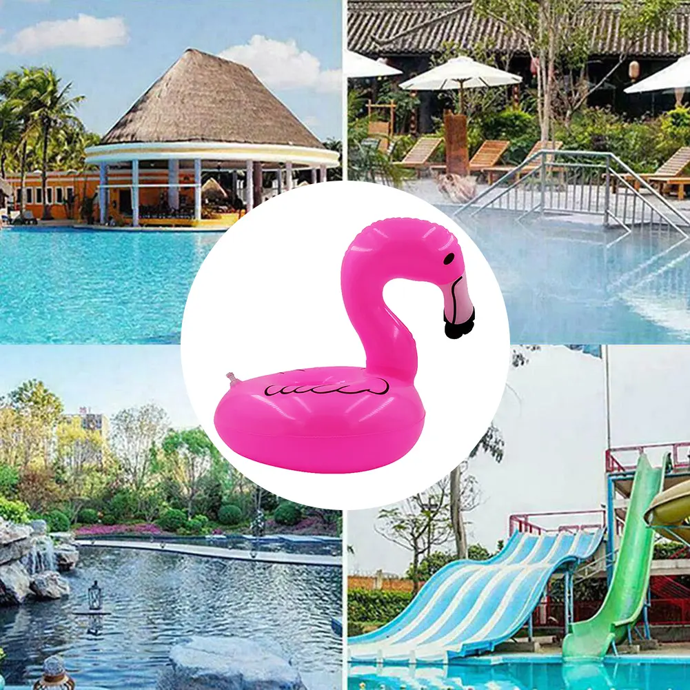 1-5PC Floating Cup Inflatable Flamingo unicorn Drinks Cup Holder Pool Float Bar Coasters Floatation Devices Pink  Drink Holde