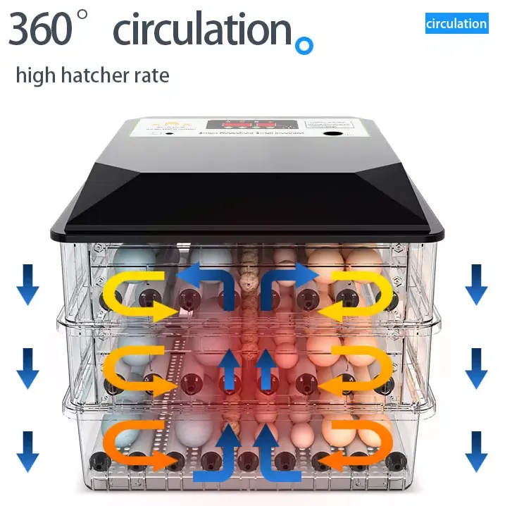 64 Eggs Poultry Egg Incubators Hatching Machine Automatic Chicken Egg Incubator for Sale