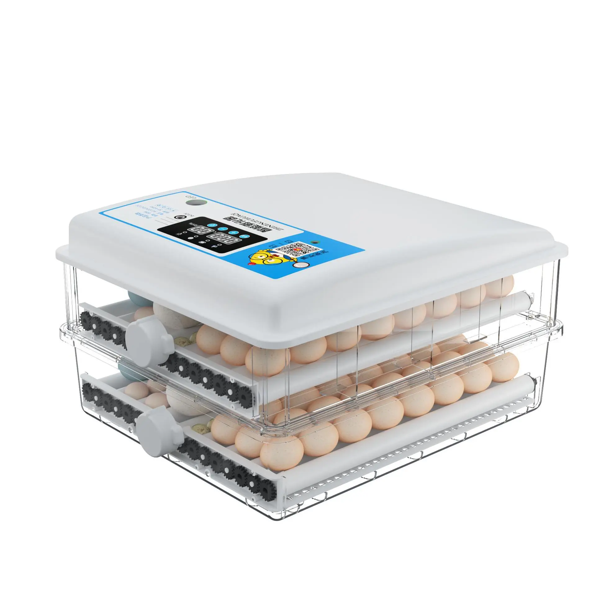110V 220V Dual Power 12V Fully Automatic Chicken Egg Incubator