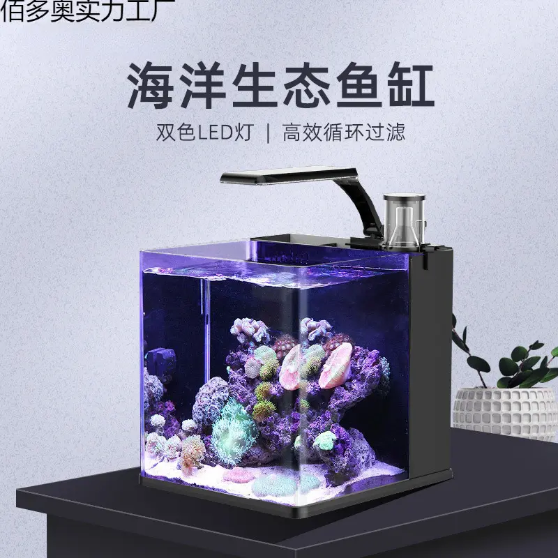 Ultra Clear Glass Mini Salt Water Marine Aquarium Fish Tank for Marine