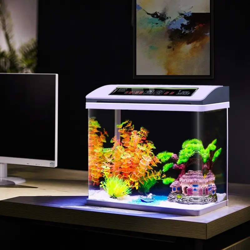 Wholesale Custom Glass Small Aquarium Fish Tank Glass Fish Bowl for Home Office Bar