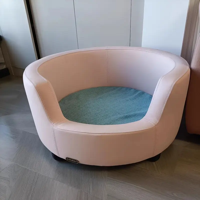 Small Dog Teddy Bed Vintage Wooden Kennel Cat Nest Modern Design Style Four Seasons Removable Washable Pet Sofa Hair-Free