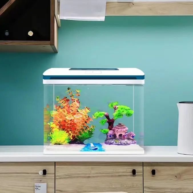 Wholesale Custom Glass Small Aquarium Fish Tank Glass Fish Bowl for Home Office Bar