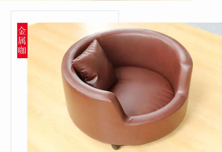 Small Dog Teddy Bed Vintage Wooden Kennel Cat Nest Modern Design Style Four Seasons Removable Washable Pet Sofa Hair-Free