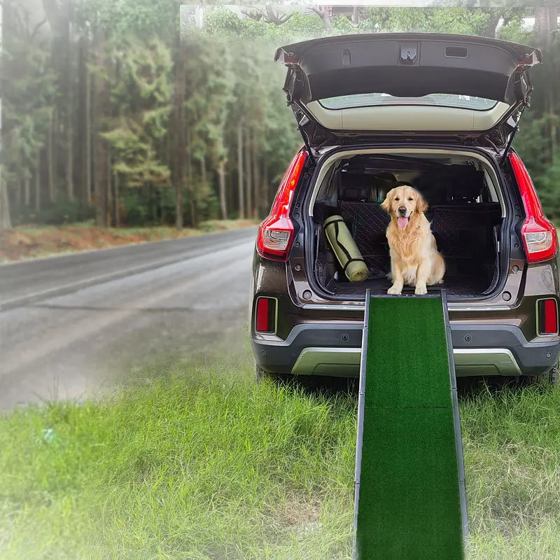 Wholesale Pet Foldable Adjustable Plastic Dog Ramp Outdoor Telescoping Dog Ramp for Car Fold Pet Ramp