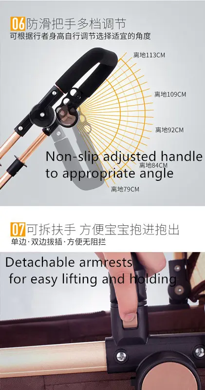 Luxury 4 Wheels Pet Stroller Trolley Small Dog and Carrier with Umbrella Function