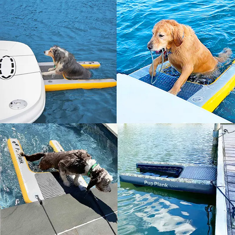 Wholesale Inflatable Floating Pool Step Dog Ramp for Pet Water Sports Pup Plank
