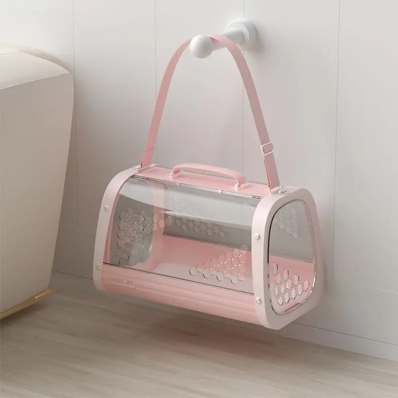 Wholesale Fashionable Ventilated Panoramic Cat Dog Crossbody Bag Portable Outdoor Hand Carry  Pet Carrier Bag