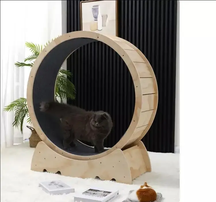 Wooden Pet Tread Cat Treadmill Cat Exercise Running Wheel Cat Running Wheel