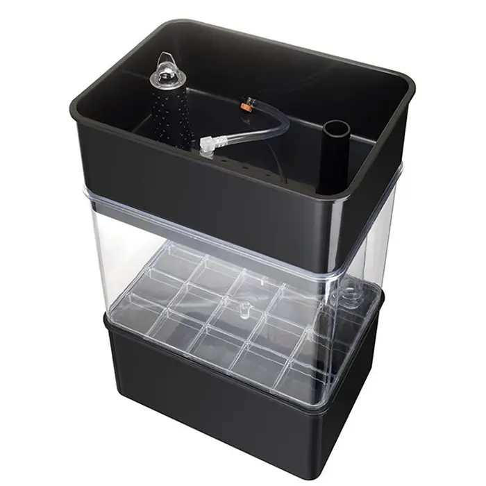 Decorative Aquaponic Fish Tank for Indoor Veggies Planting and Fish Growing with LED Lights