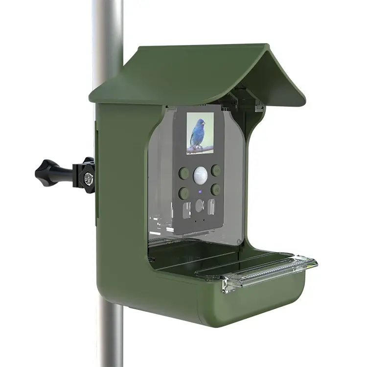 Newest Monitor Observe Birds Activity Eating Waterproof Designed Outdoor Smart Bird Feeder Camera with Camera