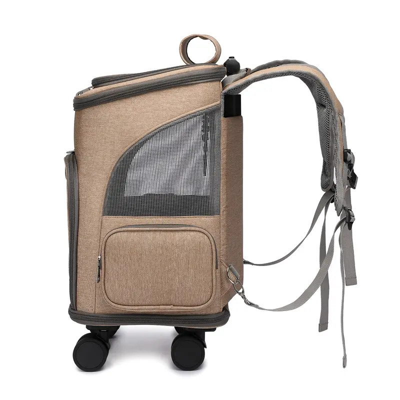 Large Capacity Portable Pet Backpack Adjustable Lightweight Breathable Square Zipper for Outdoor Carrying Pets Made Plastic