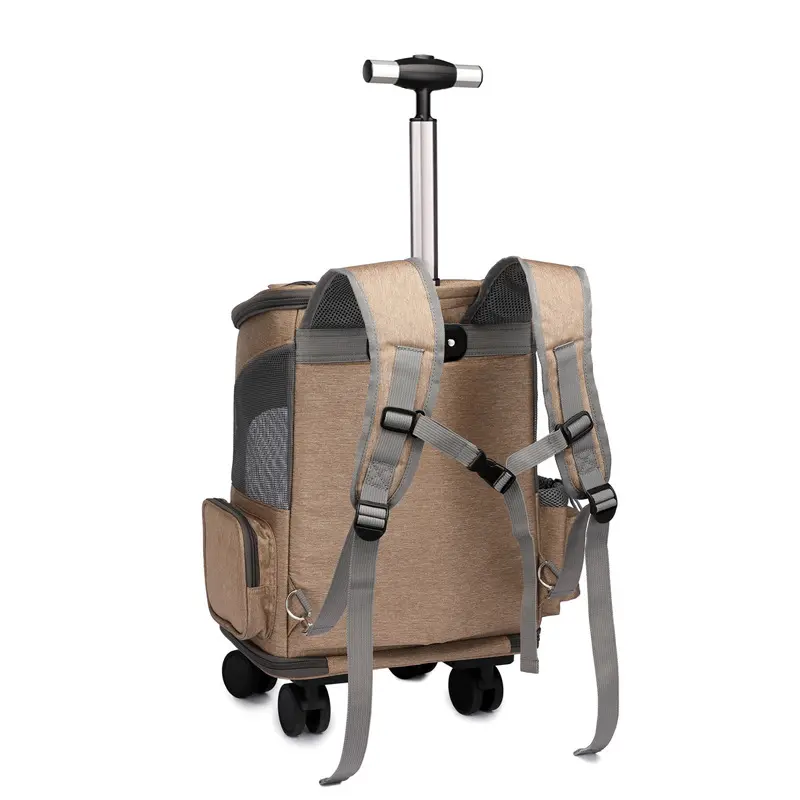 Large Capacity Portable Pet Backpack Adjustable Lightweight Breathable Square Zipper for Outdoor Carrying Pets Made Plastic