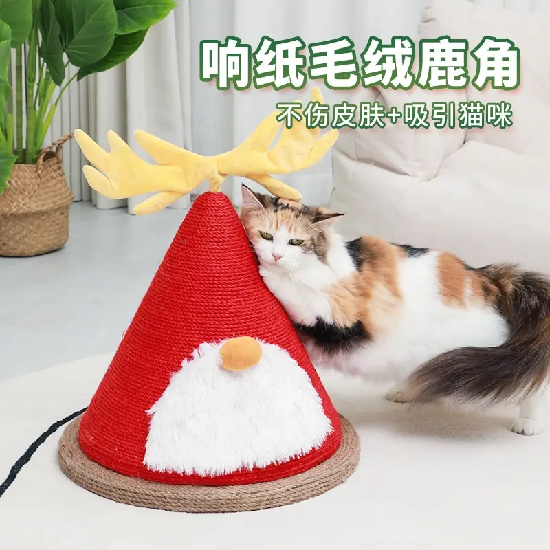 Christmas Pet Supplies Cat Climbing Frame Sisal Vertical Cat Scratching Board Toy For Indoor