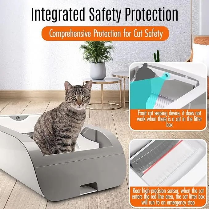 Automatic Basin With Intelligent Self-Cleaning Functionality Cat Litter Boxx