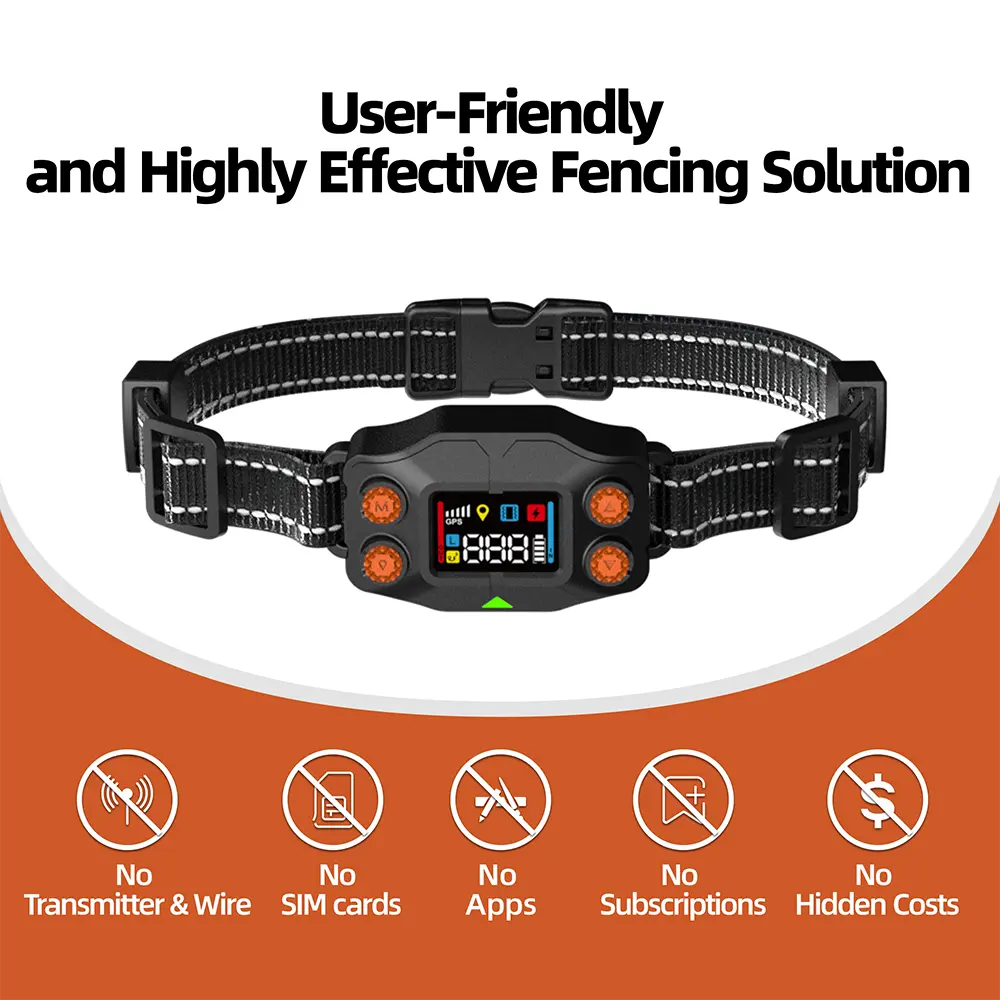Outdoor Dog Boundary System Rechargeable Invisible Fence for Dogs with Collars Wireless Pet Fence