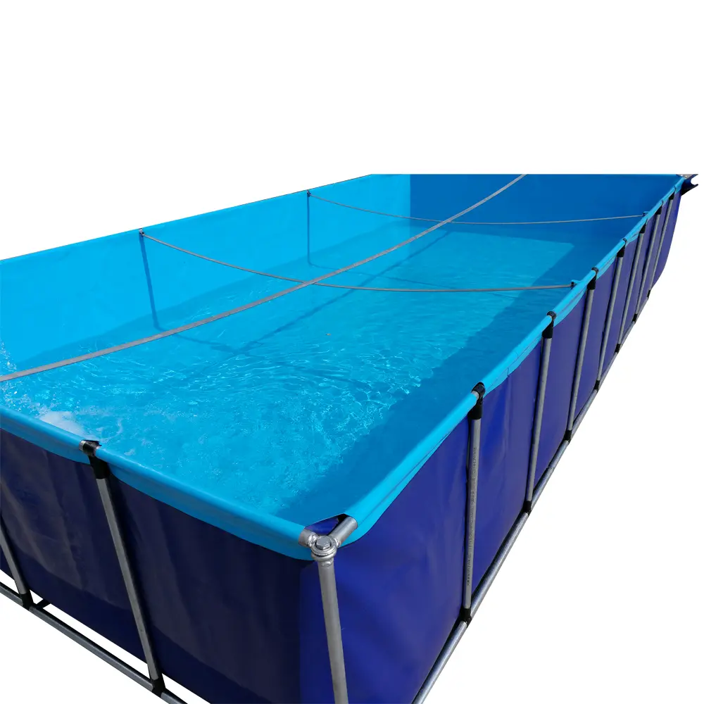 WLZ Supplies Large Pond Hot Sale Portable Tarpaulin Plastic Betta Salmon Fish Farming Tank