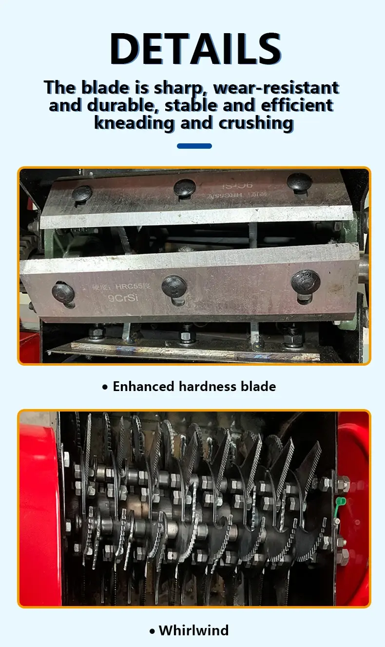 Agricultural silage grinding machine cattle sheep and pig forage chaff cutter machine