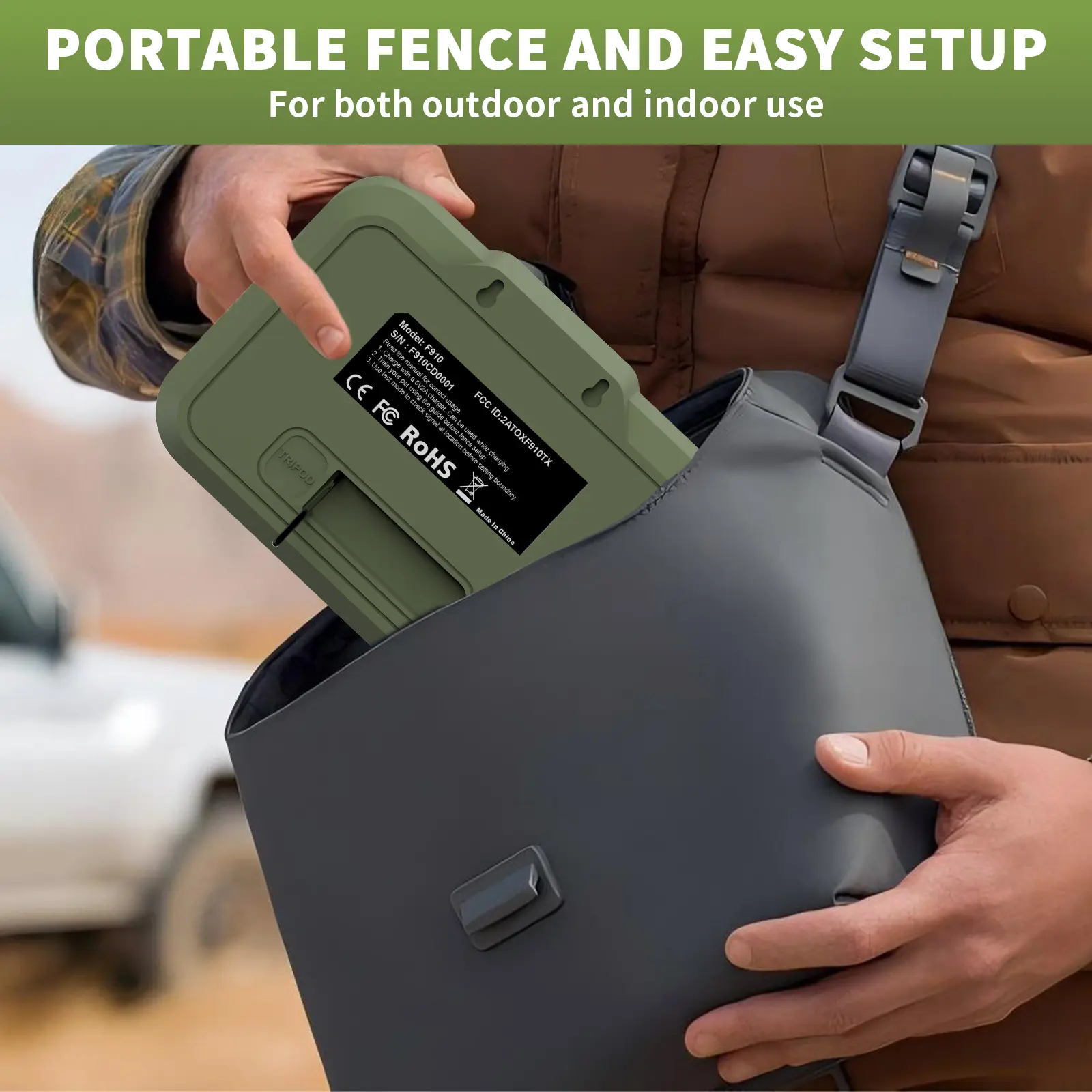 Outdoor Anti Lost Pet IPX7 Waterproof Camping GPS Wireless Electric Dog Fence Shock Training Collar Dog Containment System