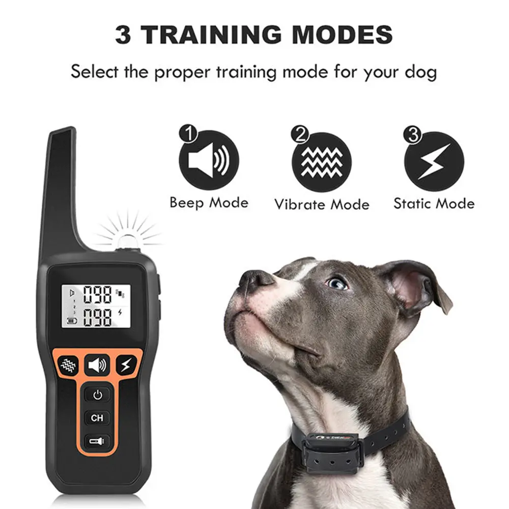 Custom Made Safe Necklace 2021 Pet Training Collar Anti Bark E-collar for Dogs