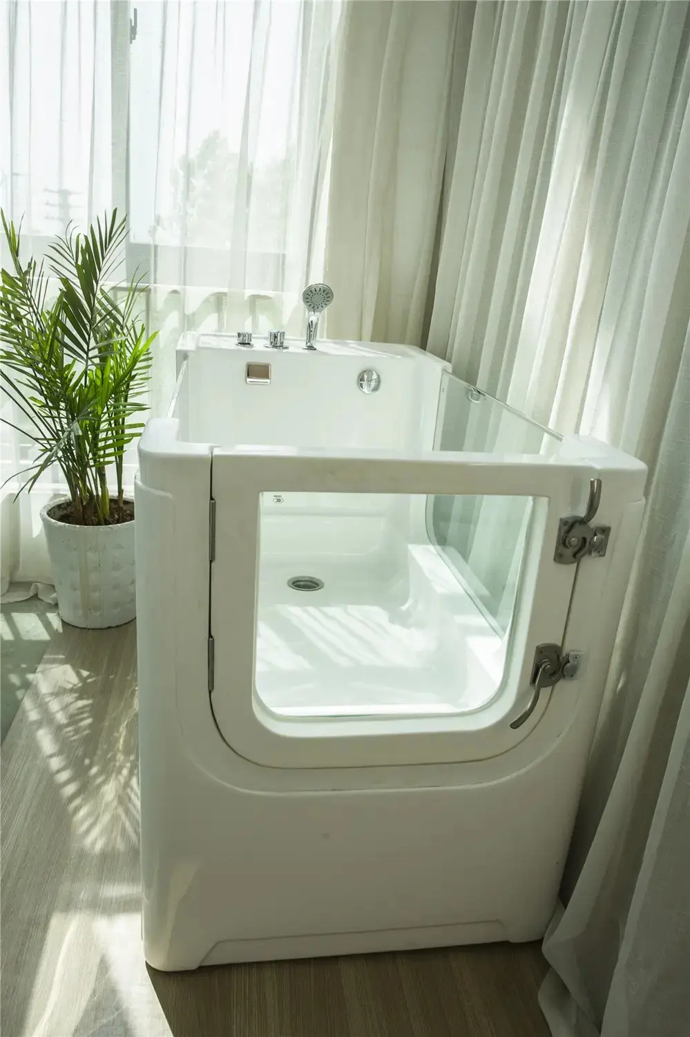 Wholesale Large Walk-In Spa Tub with Glass Door Whirlpool Bathtub and Massage Function for Pets and Dogs