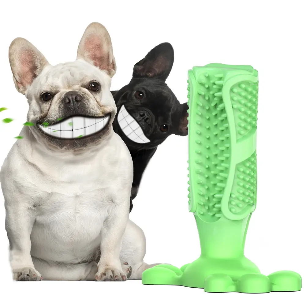 Dog 12pcs/ctn Tooth Brush Stick Silicone Pet Dog Rubber Dog Teeth Clean Chew Toys