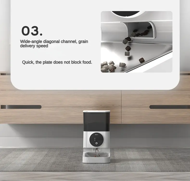 Wholesale Automatic Pet Feeder Smart Wifi Mobile App Remote Control 4L Dog Pet Food Auto Feeder Dispenser  Automatic Pet Feeder
