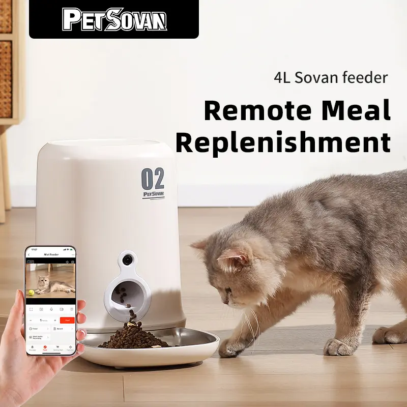 Automatic Smart Pet Feeder New Design Multifunctional Food Control Dispenser Eco-Friendly for Cats & Dogs for Indoor Use